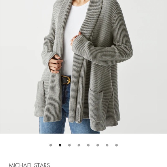 Michael stars vonn open cardigan / coatigan navy blue - Picture 6 of 11